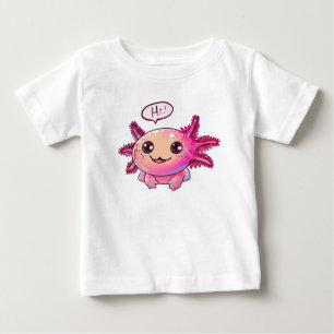 T-shirt Pour Bébé Bande dessinée du mignon Axolotl