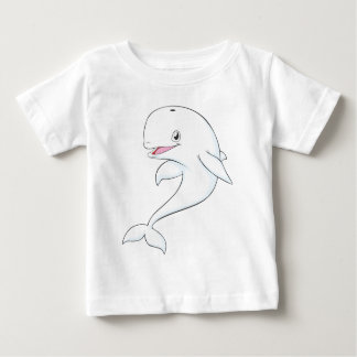 T-shirt Pour Bébé Bande dessinée heureuse de baleine de beluga