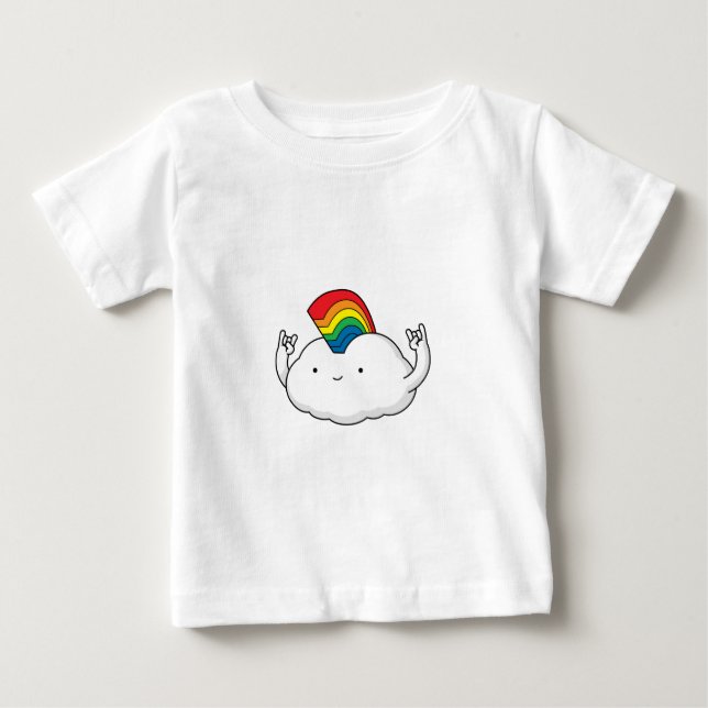 T-shirt Pour Bébé Bande dessinée mignonne d'éloge de nuage (Devant)