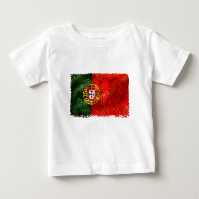T-shirt Pour Bébé Bandeira Portuguesa - Estilo retro (Devant)