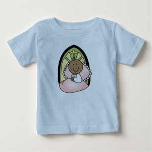 T-shirt Pour Bébé Baptême Fille Bébée Africaine Américaine