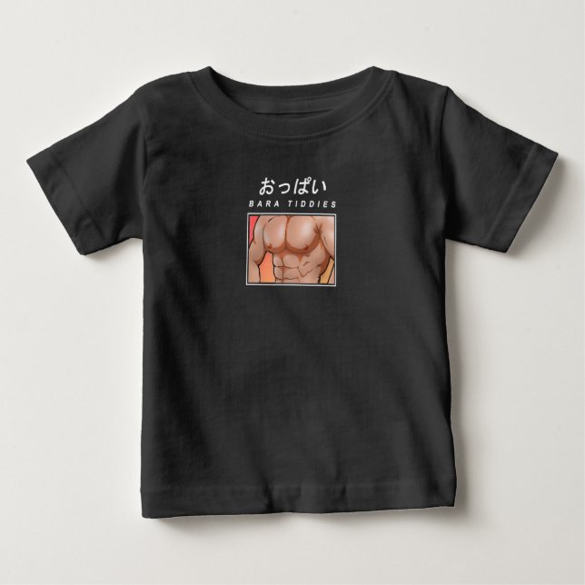 T-shirt Pour Bébé Bara Tiddies Funny Gay LGBT Yaoi Manga Anime Cadea (Devant)
