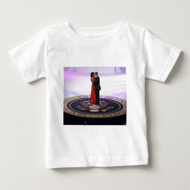 T-shirt Pour Bébé Barack et Michelle Obama (Devant)