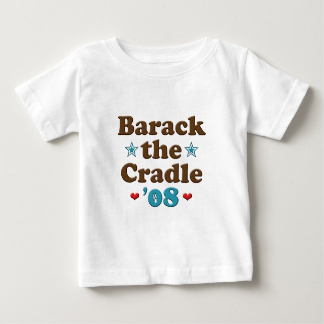 T-shirt Pour Bébé Barack le T-shirt de bébé d'Obama du berceau 08 (Devant)