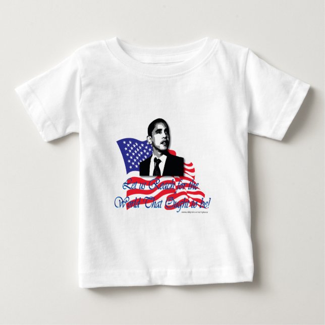 T-shirt Pour Bébé Barack Obama (Devant)