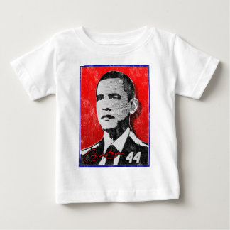 T-shirt Pour Bébé Barack Obama Portrait rouge