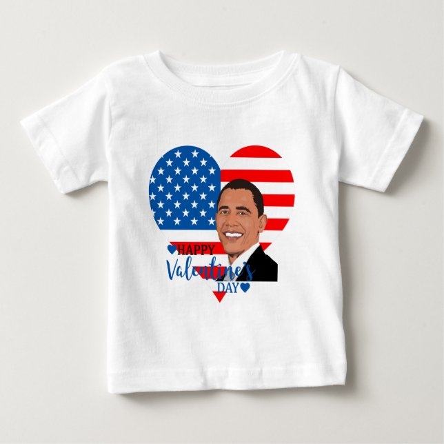 T-shirt Pour Bébé barack obama valentine (Devant)
