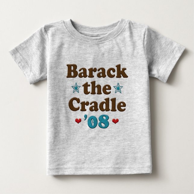 T-shirt Pour Bébé Barack the Cradle 08 Obama Baby Organic (Devant)