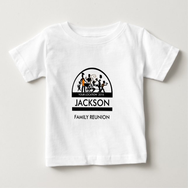T-shirt Pour Bébé Barbecue - Réunion (Groupe Silhoutte) (Devant)