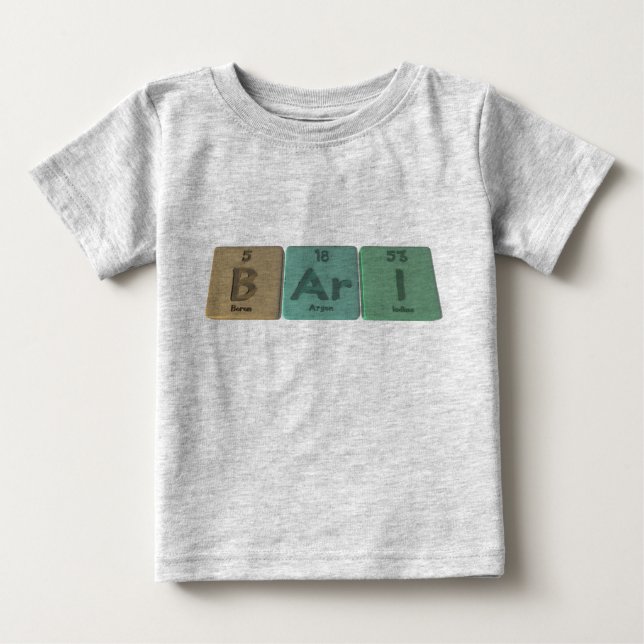 T-shirt Pour Bébé Bari en tant qu'iode d'argon de bore (Devant)