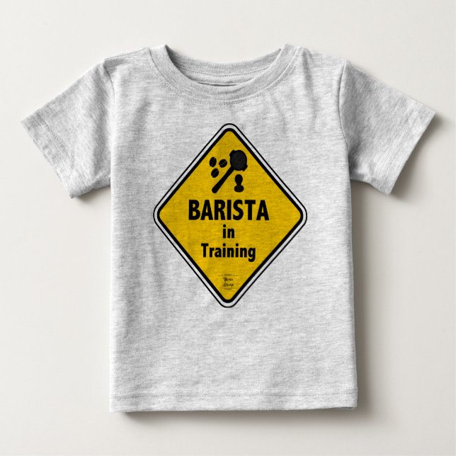 T-shirt Pour Bébé Barista en formation (Devant)