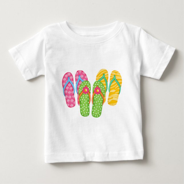 T-shirt Pour Bébé Bascules électroniques d'été (Devant)