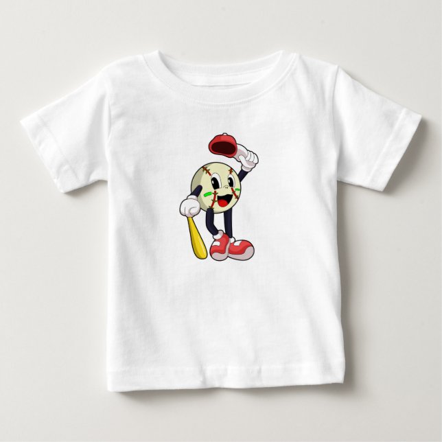 T-shirt Pour Bébé Base-ball avec base-ball (Devant)