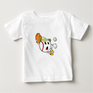 T-shirt Pour Bébé Base-ball avec Baseball Glove & Cap