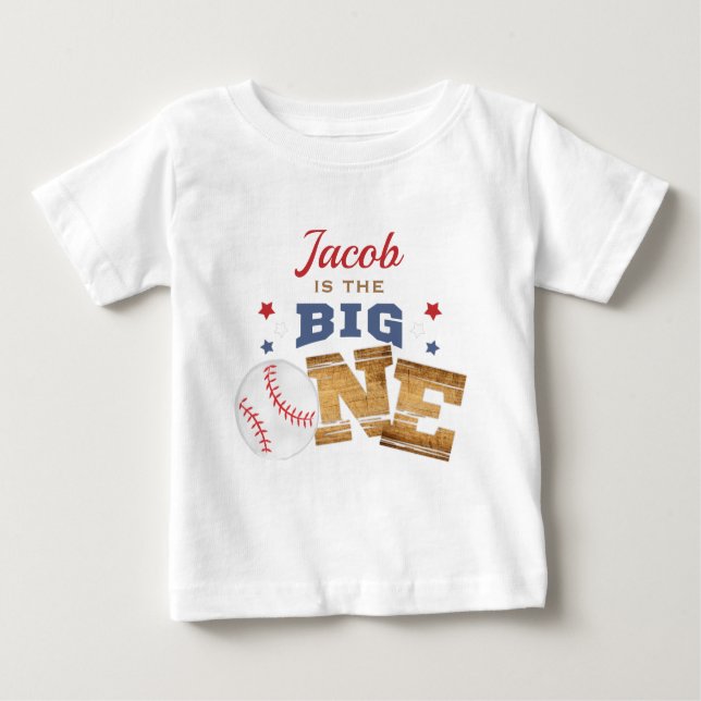 T-shirt Pour Bébé Baseball 1er anniversaire (Devant)