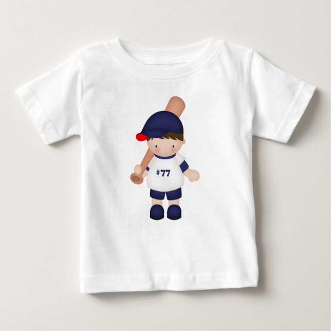 T-shirt Pour Bébé Baseball Batter Boy Sports Jeux d'athlétisme (Devant)
