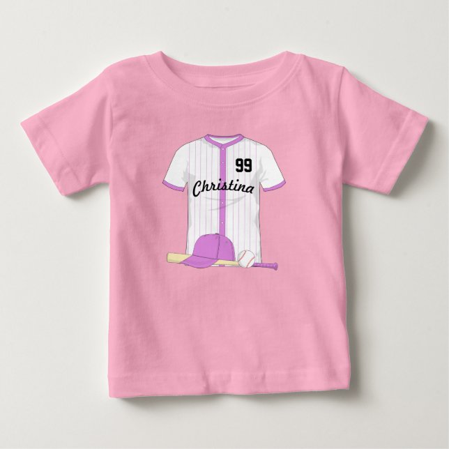 T-shirt Pour Bébé Baseball de Cute (Devant)