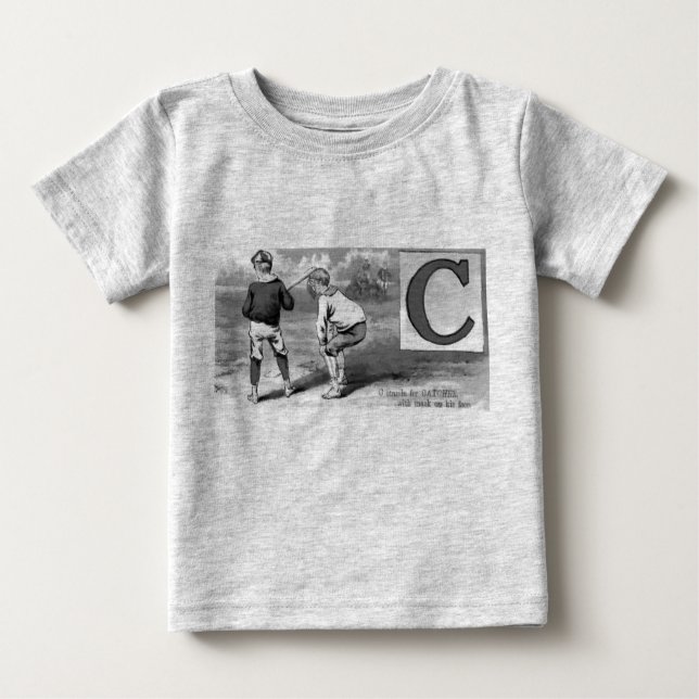 T-shirt Pour Bébé Baseball Initial C Sports Signifiant Capteur (Devant)
