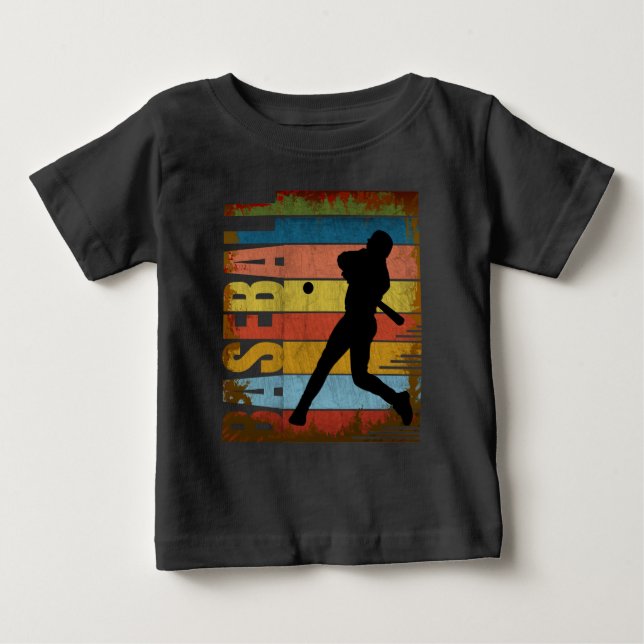 T-SHIRT POUR BÉBÉ BASEBALL VINTAGE STYLE (Devant)