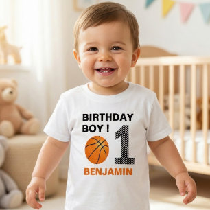 T-shirt Pour Bébé Basket-ball 1er anniversaire fête