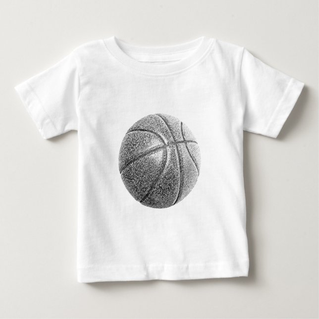 T-shirt Pour Bébé Basket-ball avec effet crayon (Devant)