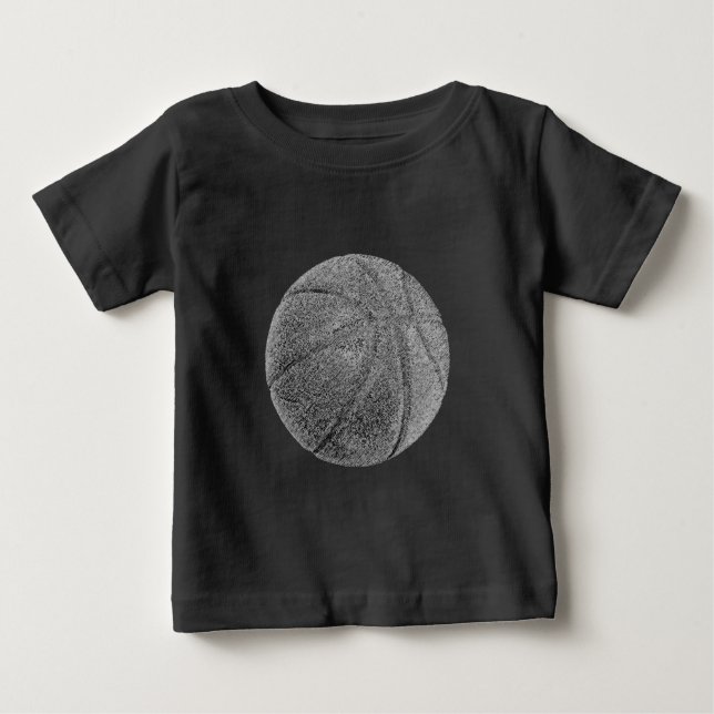 T-shirt Pour Bébé Basket-ball avec effet crayon (Devant)