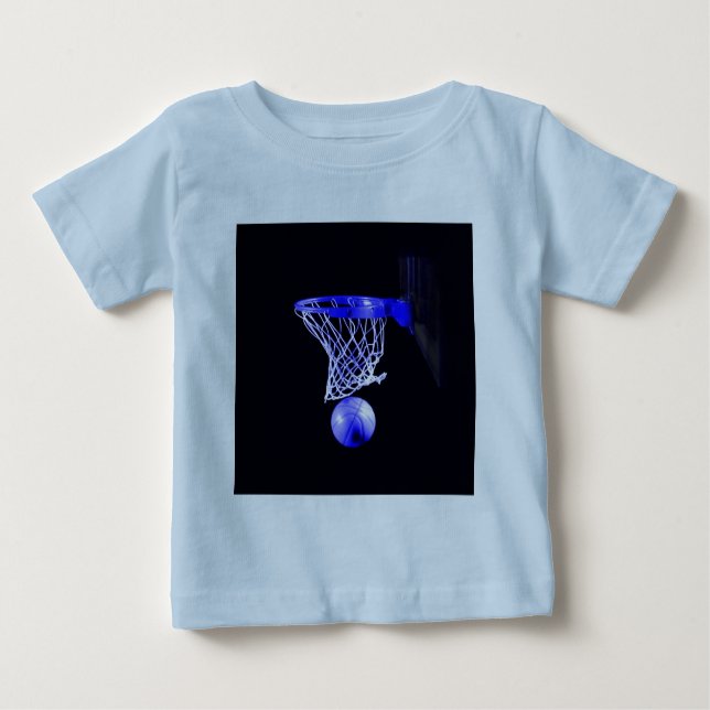 T-shirt Pour Bébé Basket bleu (Devant)