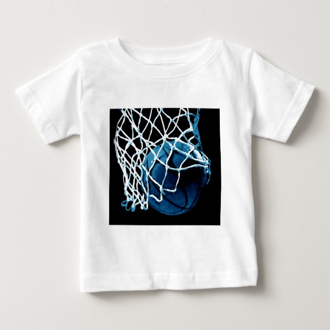 T-shirt Pour Bébé Basket bleu (Devant)