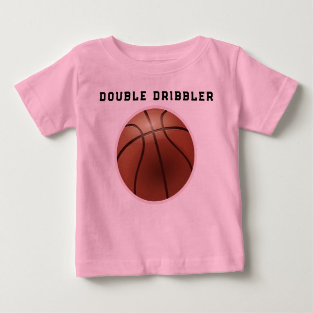 T-shirt Pour Bébé Basketball Double Dribble (Devant)