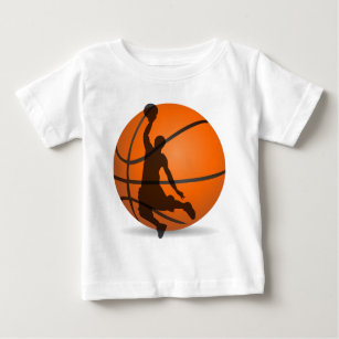 T-shirt Pour Bébé basketball joueur silhouette pop art