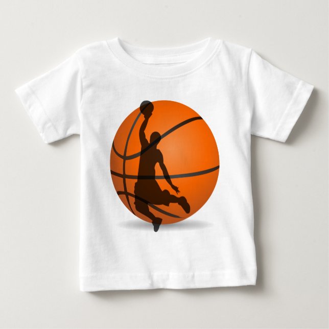 T-shirt Pour Bébé basketball joueur silhouette pop art (Devant)