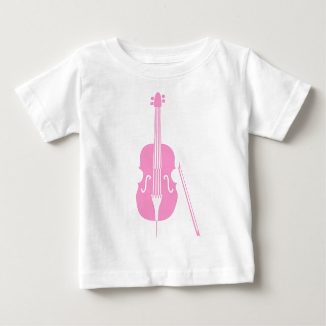 T-shirt Pour Bébé Basse double - Rose (Devant)
