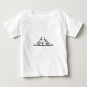 T-shirt Pour Bébé basset blanc