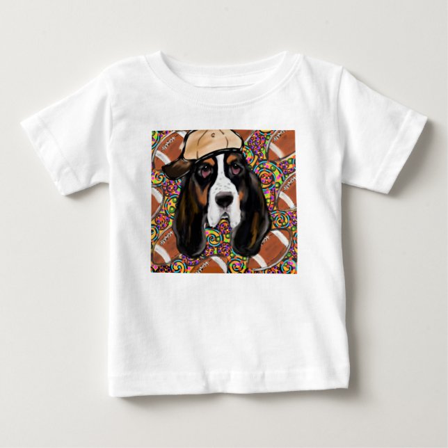 T-shirt Pour Bébé Basset Hound (Devant)