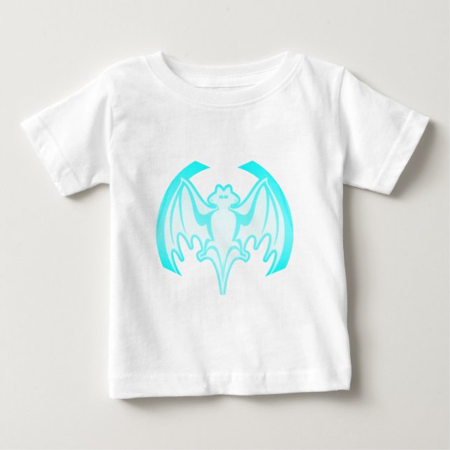 T-shirt Pour Bébé Bat Cyan Inv Le MUSÉE Zazzle Cadeaux (Devant)