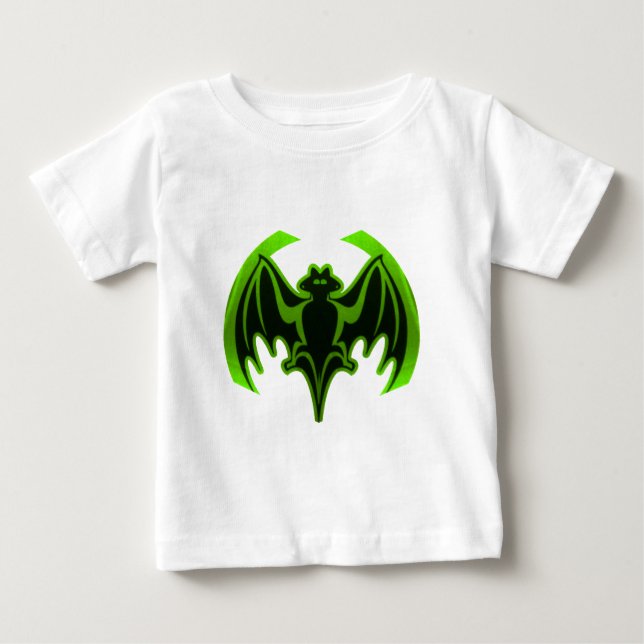 T-shirt Pour Bébé Bat Green MUSEUM Zazzle Cadeaux (Devant)