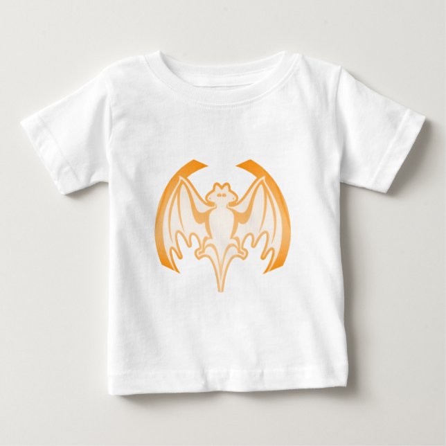 T-shirt Pour Bébé Bat Orange Inv Le MUSÉE Zazzle Cadeaux (Devant)