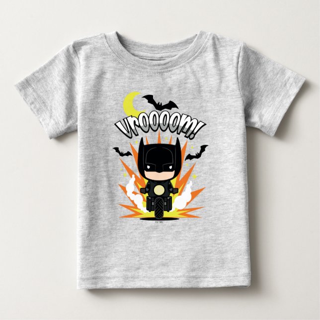 T-shirt Pour Bébé Batcycle Chibi Batman (Devant)