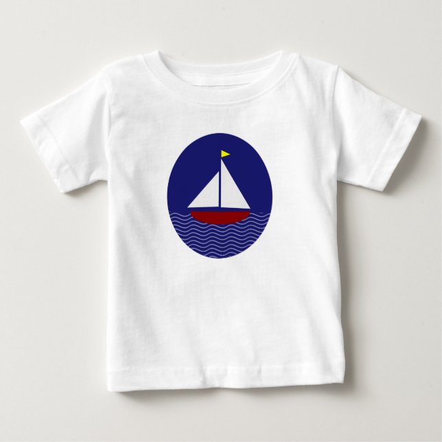 T-shirt Pour Bébé Bateau (Devant)