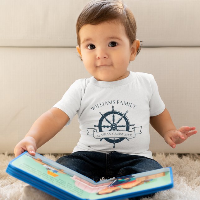 T-shirt Pour Bébé Bateau de croisière sur mesure Cute de vacances na (Créateur téléchargé)