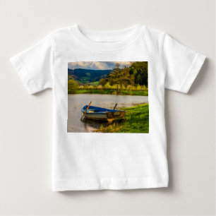 T-shirt Pour Bébé Bateau marin paisible nager Destin de plongée