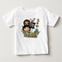 Bateau pirate et pirate