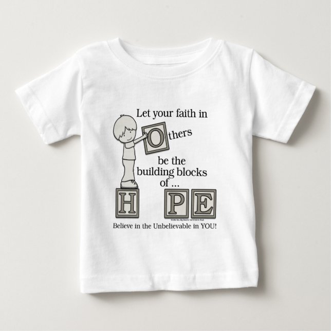T-shirt Pour Bébé Bâtir des blocs d'espoir (Devant)