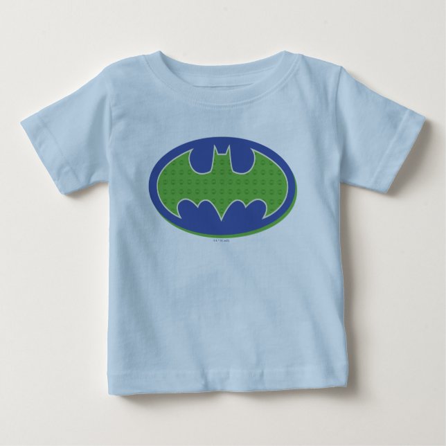T-shirt Pour Bébé Batman | Symbole pourpre et vert (Devant)