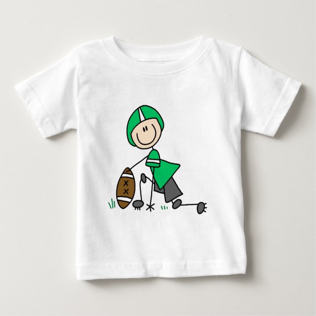 T-shirt Pour Bébé bâton de football (Devant)