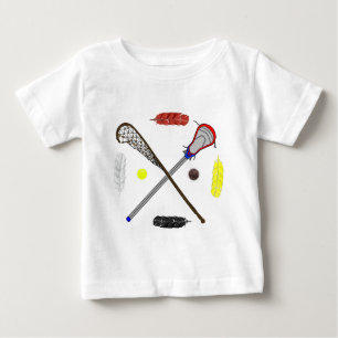 T-shirt Pour Bébé Bâtons traditionnels et modernes de lacrosse