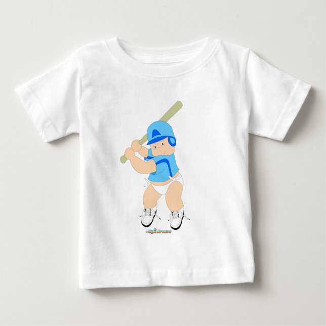 T-shirt Pour Bébé Batteur de baseball bébé garçon (Devant)