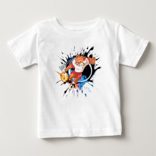 T-shirt Pour Bébé Battez-le comme il fait chaud. (Devant)