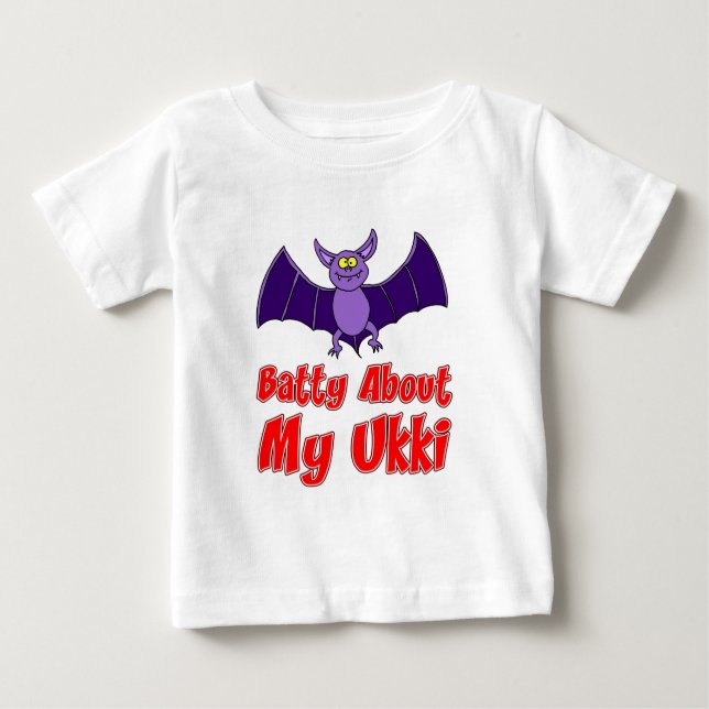 T-shirt Pour Bébé Batty à propos de mon Ukki (Devant)