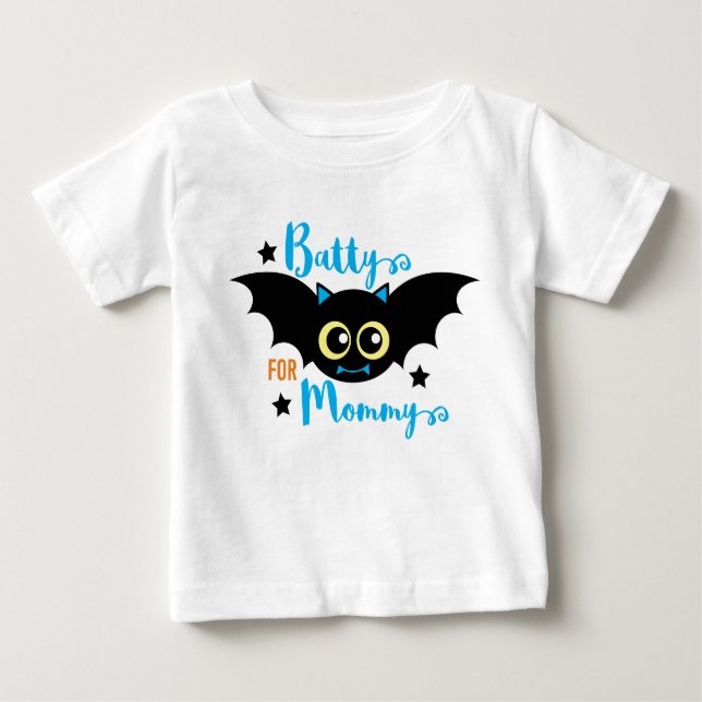 T-shirt Pour Bébé Batty pour maman mignonne 1ère chauve-souris d'Hal (Devant)